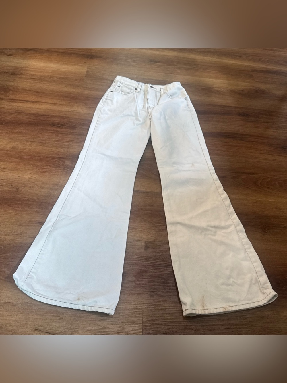 Levi's 70’s High Flare Jeans Women 25 White Denim High Rise Retro 70's